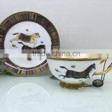 Pretty Design Floral Pattern Bone China Wholesale Coffee Tea Cup And Saucer Set thumbnail-1