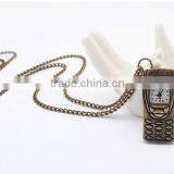 Antique Bronze Color Plated Twist Oval Chain Nickel Lead & Cadmium Free Zinc Alloy Fashion Watch Necklace Pocket Watch thumbnail-2