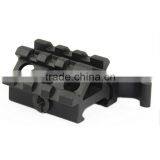 Funpowerland Quick Release Scope Tactical Mount Double Picatinny Rail See-Throu For Weaver Picatinny Bases