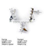 K350S 925 Silver Earring and Pendant Ring Jewelry Set Cheap Silver Jewelry thumbnail-3