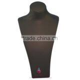 Popular Brown Leather Wrapped Wooden Necklace Display Bust thumbnail-6