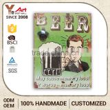 30X40CM wall mounted bottle opener for bar wall decor