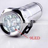 Aluminum 9LED Mini Flashlights Cheap thumbnail-2