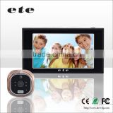home automation 4.7" TFT LCD touch screen ETE Motion detection sensor door eye camera, door entry video security camera
