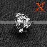 In Stock Hot Sale Stainless Steel Expendable Skull Charm Retaining Indian Rings for Men thumbnail-1