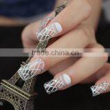 Beuaty Sticker Nail Printing Plate Nail Vinyl Stencil White Lace Elegant Nail Wrap for Beauty Women thumbnail-4
