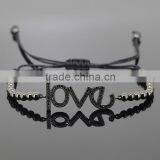 2016 Handcrafted Jewelry 24k New Gold Chain Couple Love Design Beads Boy and Girl Woven Friendship Bracelet thumbnail-6