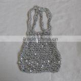 Crochet Beading Tote Pouch Handbag