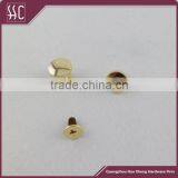 8mm Alloy Light Gold Metal Screw Rivet thumbnail-1
