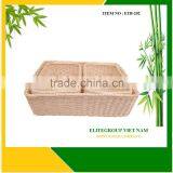 Handmade rattan storage basket.