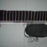 Grey Knitted Striped Home Sock