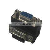 90 Degree VGA Female to DB15PIN Male Adapter Black Color