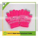 Jacquard Acrylic Touch Screen Gloves for Smart Phone
