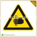 Factory Price Custom Safety Triangle Warning Sign Label Printing thumbnail-3