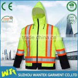 fluo yellow and black reflective workwear reflective bomber jacket winter clothing workwear winter work jackets