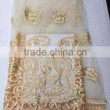 Haniye 2016 Indian Raw Silk George Fabric With Blouse/ Swiss Voile Lace in Switzerland Wholesale Indian George Lace Fabric/PLG04 thumbnail-1