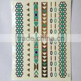 Non-toxic Flash Body Gold Temporary Tattoos Custom Metal Logo Stickers thumbnail-3