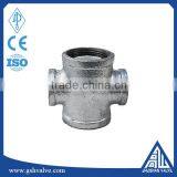 Female Malleable Iron Casting Pipe Fitting Reducer Cross