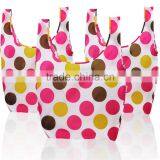 Super Strong Ripstop Nylon Foldable Reusable Bag Grocery Shopping Tote Bag With Built-in Pouch