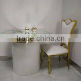 Golden High Grade Stainless Steel Coffee Table and Chairs With Good Design thumbnail-2