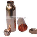 Copper Water Bottle With Matching Glass Set | Pure Copper Water Bottle High Quality thumbnail-3