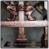 Garden Decoration Powder Coated Metal Cast Aluminum Garden Fence Post thumbnail-5