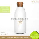 Large Custom Glass Bottle for Milk thumbnail-1