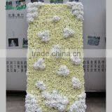 SAST-70024 White and Cream Yellow Silk Hydrangea Flower Wall Backdrop Wedding Decor thumbnail-1