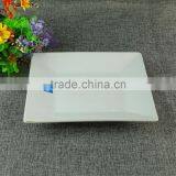 Unglazed Large Square White Ceramic Porcelain Dinner Plate Dishes thumbnail-2