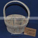 Handmade Woven Rattan Basket With Handle thumbnail-1