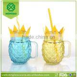 Customized Colored Pineapple Glass Mason Jar thumbnail-1
