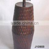 Brass Lamps Base With Patina Finish and Oval Patterns thumbnail-1