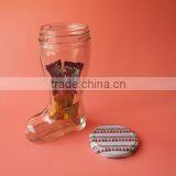 Irregular Shaped Boots Shaped Glass Stash Jar With Screw Lid thumbnail-3