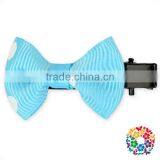 Satin Ribbon Violin Bow Hair White Dots Bow Hair Clip Cheap Hair Bow Tie thumbnail-3