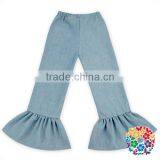 Wholesale Girls Ruffle Pants Sets Childrens Ruffle Jeans Cheap Price Girls Denim Ruffle Pants thumbnail-1