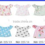 Adorable Children Girls Short Flutter Sleeve off Shulder Top Summer Casual t Shirt thumbnail-6