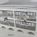 Wooden Bench Seat With Storage Drawers thumbnail-1