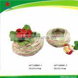Natural Handmade Banana Leaf Flower Pot With Plastic Liner thumbnail-1