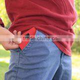 Color Customized Men's 100% Leather Slim Flip Wallet With Money Clip and Pull Tab thumbnail-6