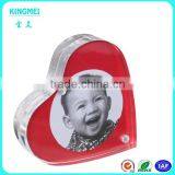 2015 Custom Wholesale Romantic Acrylic Heart Shaped Magnetic Photo Frame thumbnail-3