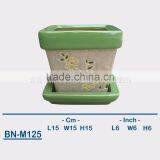 Vietnamese Ceramic Sandblasting Mini Flower Pot BN-M125 thumbnail-1
