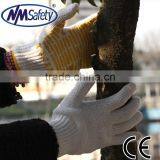 NMSAFETY 10g White Cotton Gloves With Pvc Rubber Dotted Cotton Work Gloves