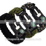 Camping/travel/outdoor Activity PARACORD BRACELET for Emergercy With Whistel and Compass thumbnail-1