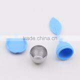 Cute Silicone Handle Tea Infuser Strainer With Drip Tray thumbnail-5