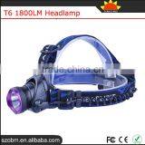 OEM XM-L T6 LED 1800Lm 3 Mode Powerful Head Flashlight Headlamp Headlight thumbnail-2