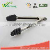 WCHXK03 Premium Comfort Stainless Steel Locking Kitchen Tongs Food Tong With Silicone Heads, Good Grip and Built In Stand thumbnail-3