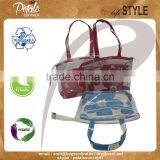 2017 See Through PVC/Juco Tote Bag Purse With Pouch thumbnail-2