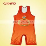 Professional cheap sublimated wrestling singlets