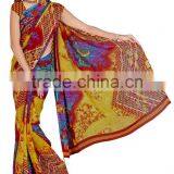 Printed Saree in Four Color With Blouse thumbnail-4