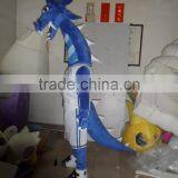 Customized Polyfoam Adult Wearing Blue Fire Dragon Mascot Costume thumbnail-3